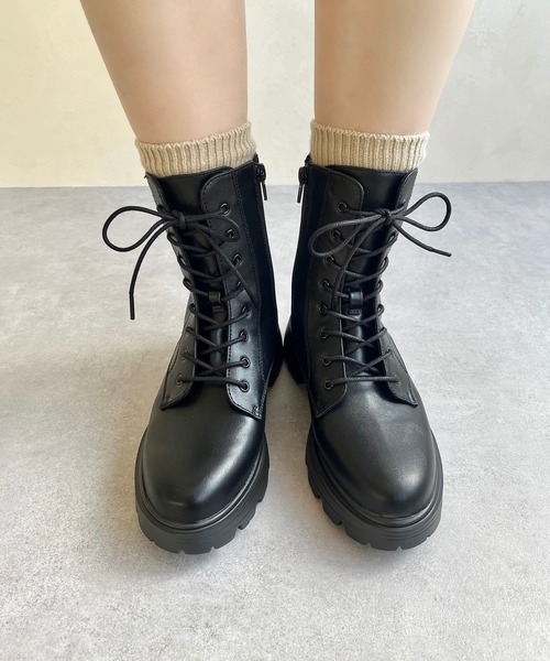 ORiental TRaffic（オリエンタルトラフィック）の「【 美脚　】レース アップ 厚底 ブーツ 41401（ブーツ・レディース・ブラウン/ブラック・SS/S/M/L/LL/3L）」の11枚目の写真