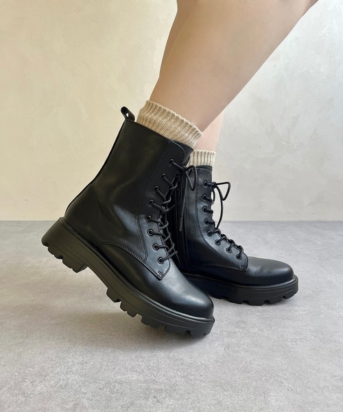 ORiental TRaffic（オリエンタルトラフィック）の「【 美脚　】レース アップ 厚底 ブーツ 41401（ブーツ・レディース・ブラウン/ブラック・SS/S/M/L/LL/3L）」の12枚目の写真