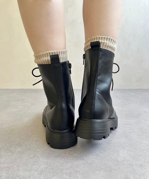 ORiental TRaffic（オリエンタルトラフィック）の「【 美脚　】レース アップ 厚底 ブーツ 41401（ブーツ・レディース・ブラウン/ブラック・SS/S/M/L/LL/3L）」の13枚目の写真