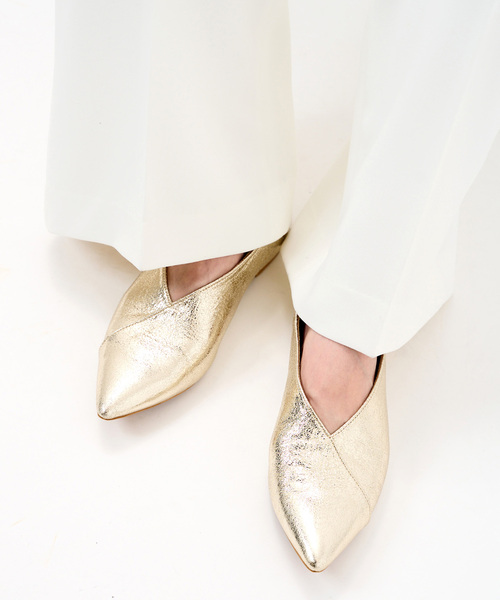 B.C STOCK（ベーセーストック）の「2WAYポインテッドシューズ（スリッポン・レディース・ゴールド/ブラック/シルバー・SMALL/MEDIUM/LARGE）」の6枚目の写真
