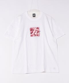 ｵｰｶﾞﾆｯｸｺｯﾄﾝ天竺ｽﾈｰｸｵｰﾌﾞﾌﾟﾘﾝﾄﾎﾞｰｲｽﾞTｼｬﾂ（Tシャツ/カットソー