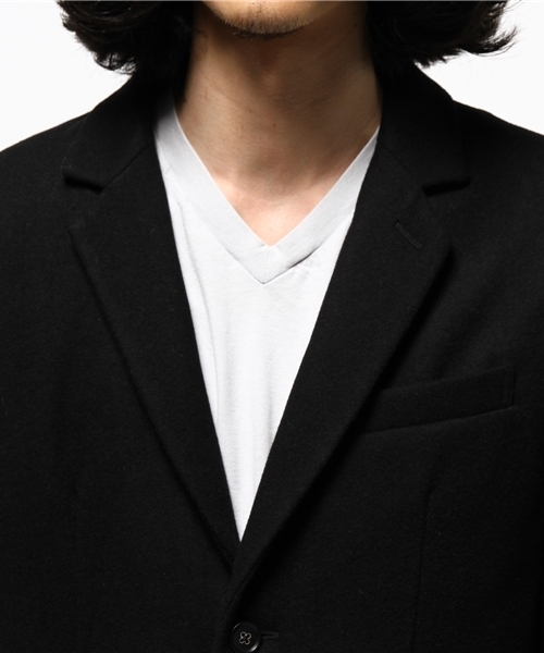 MK MICHEL KLEIN HOMME （エムケーミッシェルクランオム）の「ウールメルトンチェスターコート（MK MICHEL KLEIN HOMME）（チェスターコート・メンズ・ブラック/チャコールグレー・MEDIUM/X-LARGE/LARGE）」の6枚目の写真