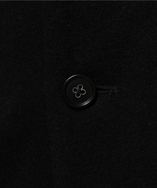 MK MICHEL KLEIN HOMME （エムケーミッシェルクランオム）の「ウールメルトンチェスターコート（MK MICHEL KLEIN HOMME）（チェスターコート・メンズ・ブラック/チャコールグレー・MEDIUM/X-LARGE/LARGE）」の9枚目の写真