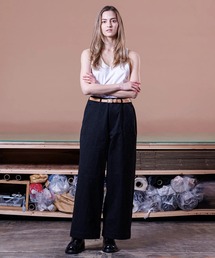 【VOAAOV】 SUN DRYING LIGHT HAND TWIL Wide Straight Pants