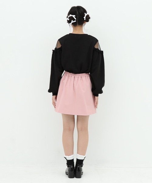 PINKHUNT（ピンクハント）の「PINKHUNT ピンクハント 配色リボン クルーソックス 9856（ソックス/靴下・キッズ・ブラック/スカイブルー系1/ベージュ・21-24cm/17-20）」の5枚目の写真