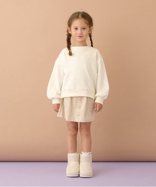 Lycee mine(リセマイン)の「ハートポケットコーデュロイスカパン(その他パンツ・キッズ・ベージュ/ダークブラウン/モスグリーン/ライトピンク/アイボリー/スカイブルー・100cm/110cm/120cm/130cm/140cm/150cm)」の14枚目の写真