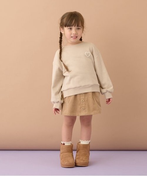 Lycee mine(リセマイン)の「ハートポケットコーデュロイスカパン(その他パンツ・キッズ・ベージュ/ダークブラウン/モスグリーン/ライトピンク/アイボリー/スカイブルー・100cm/110cm/120cm/130cm/140cm/150cm)」の8枚目の写真