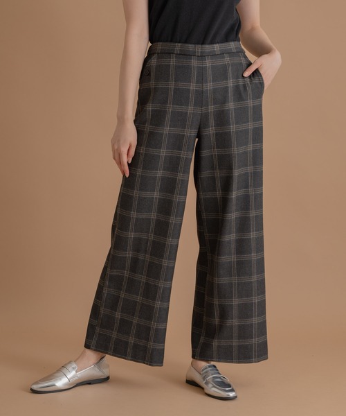 KATHARINE ROSS（キャサリンロス）の「【KATHARINE ROSS】両面起毛チェックフルレンパンツ（その他パンツ・レディース・チャコールグレー/ブラック/ブラウン・MEDIUM/LARGE）」の3枚目の写真