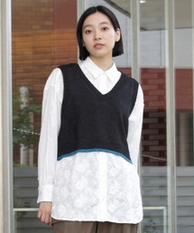 H.A.K（ハク）の「1／7．5ラメリリヤーンニットベスト（ベスト）」