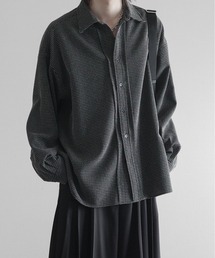 KUUUPY（クーピー）の「Front Tuck Tweed Shirt - フロントタックツイードシャツ（シャツ/ブラウス・メンズ）」
