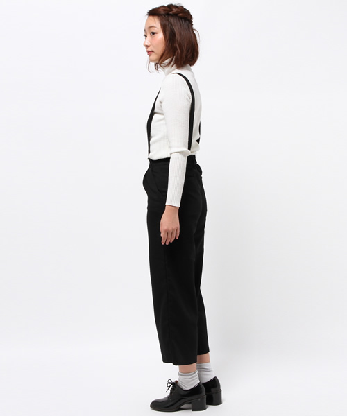 WEGO（ウィゴー）の「WEGO/サスペンダー付きワイドパンツ（その他パンツ・レディース・ブラック/グレー系その他/オフホワイト/グレー/ブラック系その他/ダークブラウン・FREE）」の8枚目の写真