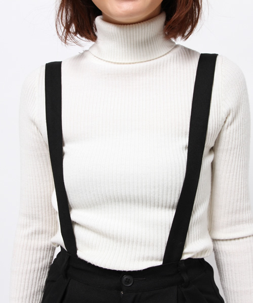 WEGO（ウィゴー）の「WEGO/サスペンダー付きワイドパンツ（その他パンツ・レディース・ブラック/グレー系その他/オフホワイト/グレー/ブラック系その他/ダークブラウン・FREE）」の11枚目の写真