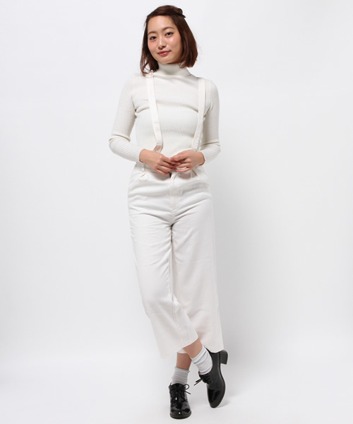 WEGO（ウィゴー）の「WEGO/サスペンダー付きワイドパンツ（その他パンツ・レディース・ブラック/グレー系その他/オフホワイト/グレー/ブラック系その他/ダークブラウン・FREE）」の17枚目の写真