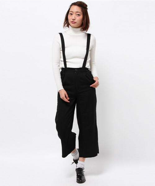 WEGO（ウィゴー）の「WEGO/サスペンダー付きワイドパンツ（その他パンツ・レディース・ブラック/グレー系その他/オフホワイト/グレー/ブラック系その他/ダークブラウン・FREE）」の18枚目の写真