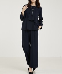 abahouse mavie（アバハウスマヴィ）の「【エニディカセット 2点セット】タックフレアーセットアップ 通勤 セミオケ（パンツドレス）」