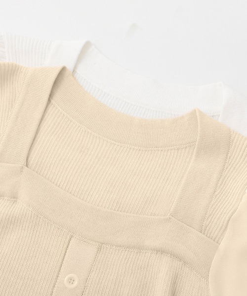 Miniministore(ミニミニストア)の「シャツブラウス 袖切り替え ニットソー(ニット/セーター・レディース・ブラック/ブルー/ホワイト/グレー/ベージュ/ブラウン・FREE)」の11枚目の写真