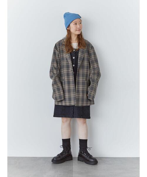 ehka sopo(エヘカソポ)の「パッチ付ニットキャップ(ハット・レディース・ブルー/キナリ/ブラック・F)」の7枚目の写真