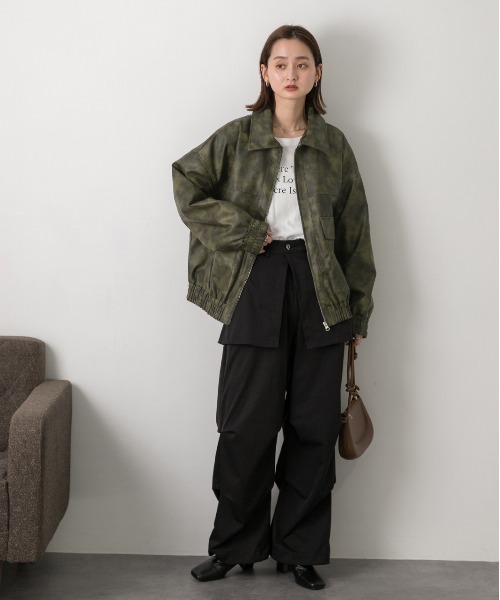 ad thie(アドティエ)の「スカート付き タックフレアパンツ(その他パンツ・レディース・ブラック/オフホワイト/ベージュ・FREE)」の9枚目の写真