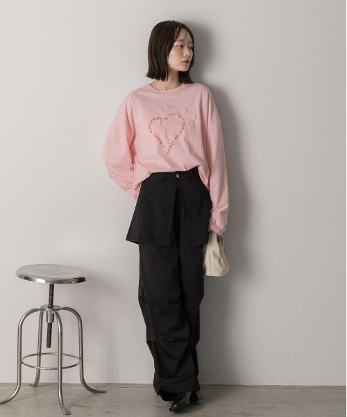 ad thie(アドティエ)の「スカート付き タックフレアパンツ(その他パンツ・レディース・ブラック/オフホワイト/ベージュ・FREE)」の10枚目の写真