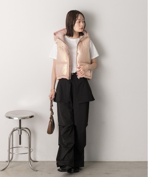 ad thie(アドティエ)の「スカート付き タックフレアパンツ(その他パンツ・レディース・ブラック/オフホワイト/ベージュ・FREE)」の11枚目の写真