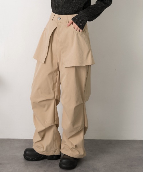 ad thie(アドティエ)の「スカート付き タックフレアパンツ(その他パンツ・レディース・ブラック/オフホワイト/ベージュ・FREE)」の19枚目の写真