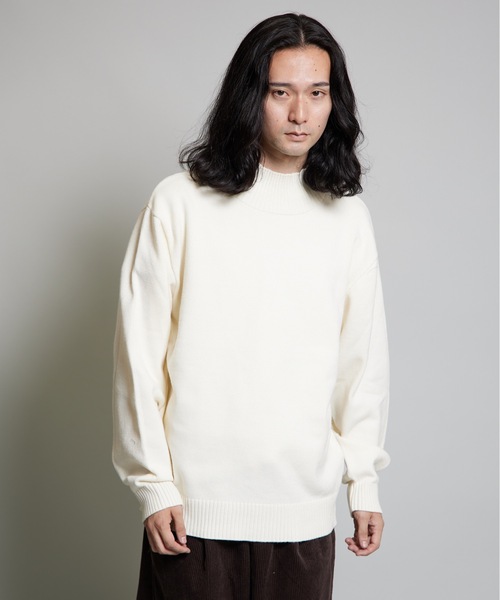 MandO(エムオー)(エムオー)の「【MandO】ハイネックニットプルオーバー(ニット/セーター・メンズ・ブラック/アイボリー・MEDIUM/LARGE)」の1枚目の写真
