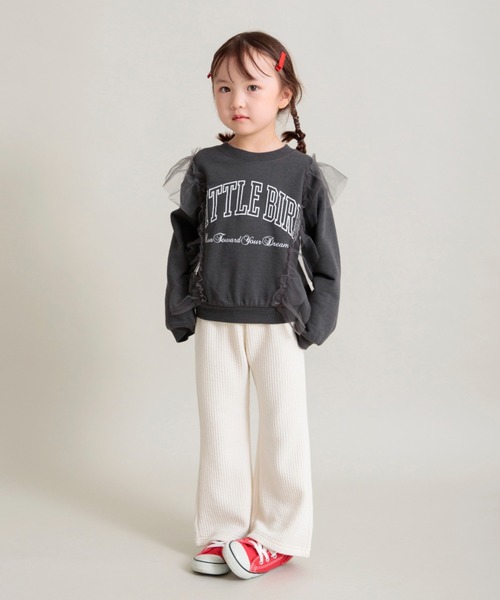 DRC branshes(ディーアールシーブランシェス)の「【DRC】リブニットフレアパンツ(その他パンツ・キッズ・ブラック/アイボリー/杢グレー/ブルーグレー/グレイッシュベージュ・90/100/110/130/120/150/140)」の19枚目の写真