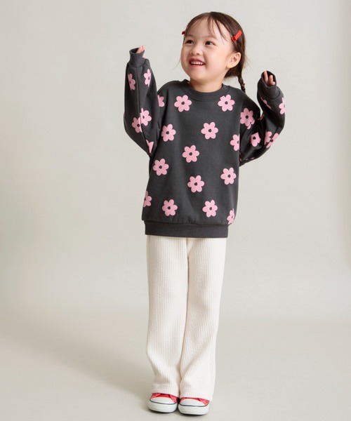 DRC branshes(ディーアールシーブランシェス)の「【DRC】リブニットフレアパンツ(その他パンツ・キッズ・ブラック/アイボリー/杢グレー/ブルーグレー/グレイッシュベージュ・90/100/110/130/120/150/140)」の18枚目の写真