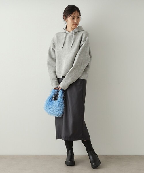 OPAQUE.CLIP（オペークドットクリップ）の「◆ショートフーディ/セットアップ対応【洗濯機洗い可】（パーカー・レディース・ブラック/ライトベージュ/グレー/チャコール・38/40/42）」の7枚目の写真