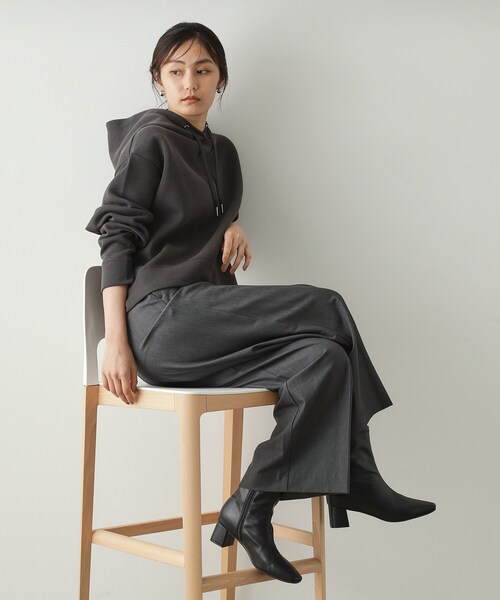 OPAQUE.CLIP（オペークドットクリップ）の「◆ショートフーディ/セットアップ対応【洗濯機洗い可】（パーカー・レディース・ブラック/ライトベージュ/グレー/チャコール・38/40/42）」の14枚目の写真