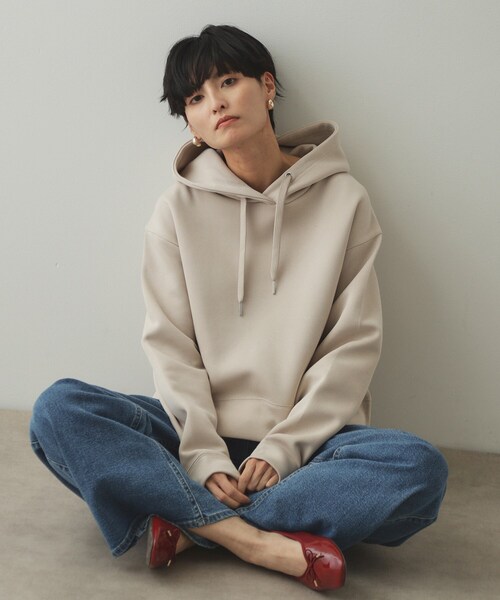 OPAQUE.CLIP（オペークドットクリップ）の「◆ショートフーディ/セットアップ対応【洗濯機洗い可】（パーカー・レディース・ブラック/ライトベージュ/グレー/チャコール・38/40/42）」の18枚目の写真