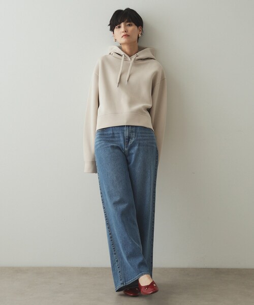 OPAQUE.CLIP（オペークドットクリップ）の「◆ショートフーディ/セットアップ対応【洗濯機洗い可】（パーカー・レディース・ブラック/ライトベージュ/グレー/チャコール・38/40/42）」の19枚目の写真