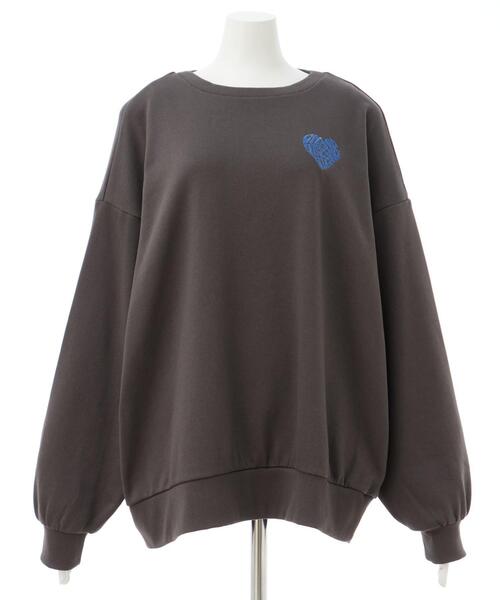 INGNI（イング）の「Backハートスウェットチュニック（スウェット・レディース・オフホワイト/チャコールグレー/バーガンディー/オートミール・M）」の5枚目の写真