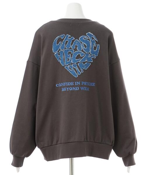 INGNI（イング）の「Backハートスウェットチュニック（スウェット・レディース・オフホワイト/チャコールグレー/バーガンディー/オートミール・M）」の7枚目の写真