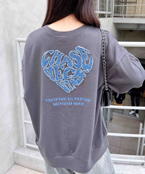 INGNI（イング）の「Backハートスウェットチュニック（スウェット・レディース・オフホワイト/チャコールグレー/バーガンディー/オートミール・M）」の14枚目の写真