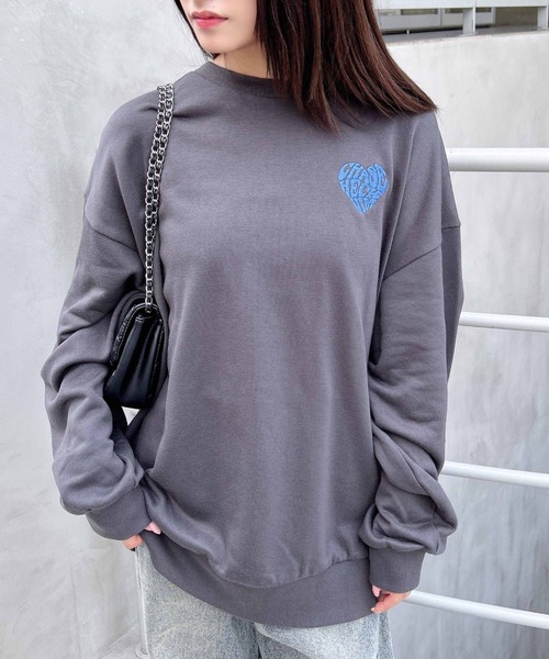 INGNI（イング）の「Backハートスウェットチュニック（スウェット・レディース・オフホワイト/チャコールグレー/バーガンディー/オートミール・M）」の13枚目の写真