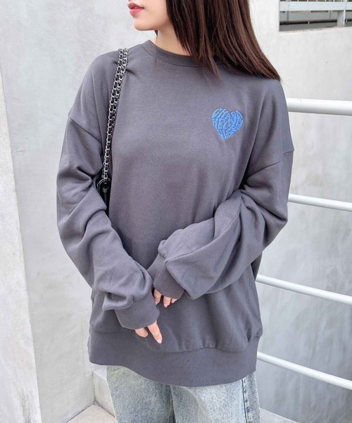 INGNI（イング）の「Backハートスウェットチュニック（スウェット・レディース・オフホワイト/チャコールグレー/バーガンディー/オートミール・M）」の16枚目の写真