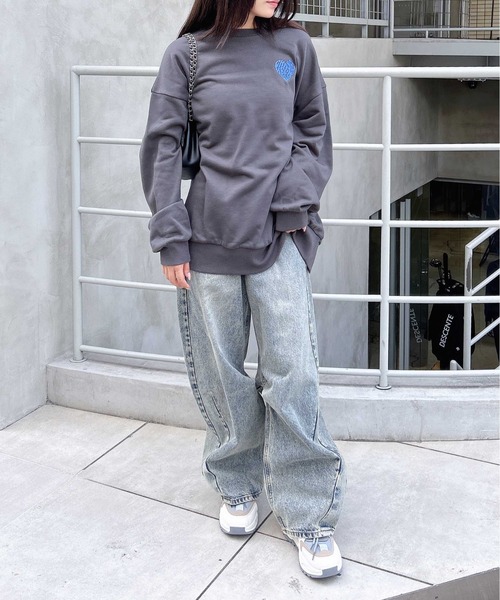 INGNI（イング）の「Backハートスウェットチュニック（スウェット・レディース・オフホワイト/チャコールグレー/バーガンディー/オートミール・M）」の18枚目の写真