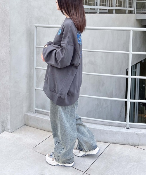 INGNI（イング）の「Backハートスウェットチュニック（スウェット・レディース・オフホワイト/チャコールグレー/バーガンディー/オートミール・M）」の20枚目の写真