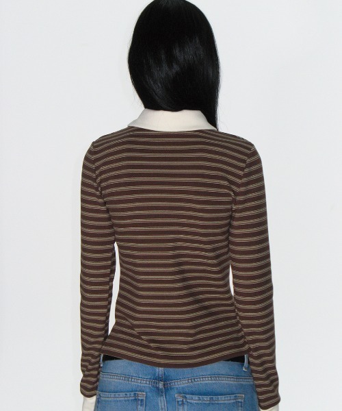 CRANK（クランク）の「MULTI STRIPED POLO SHIRTS（ポロシャツ）」 - WEAR