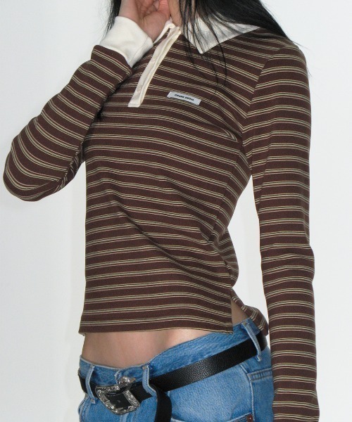 CRANK（クランク）の「MULTI STRIPED POLO SHIRTS（ポロシャツ）」 - WEAR