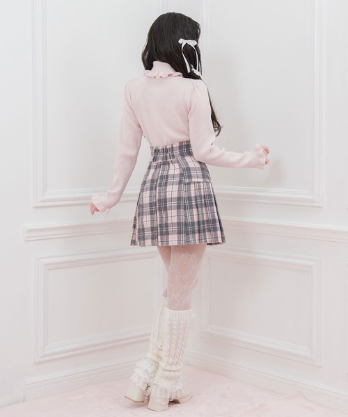 Honey Cinnamon(ハニーシナモン)の「ハート開きラインストーンタートルニット(ニット/セーター・レディース・ピンク/ホワイト/ブラック・FREE)」の11枚目の写真