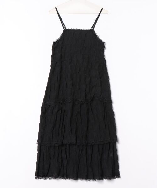 merrylatte（メリーラテ）の「フリルティアードキャミワンピース（ワンピース・レディース・ブラック/ホワイト・MEDIUM/LARGE/SMALL）」の5枚目の写真