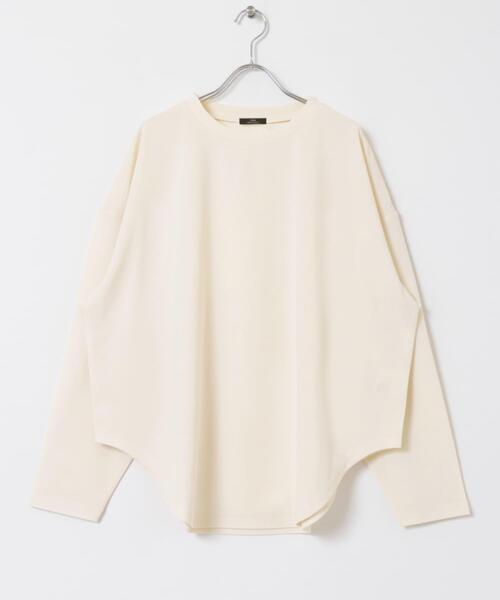 ITEMS URBANRESEARCH(アイテムズ アーバンリサーチ)の「カットジョーゼットロングTシャツ(Tシャツ/カットソー・レディース・チャコールグレー/オフホワイト/ライトカーキ・FREE)」の8枚目の写真