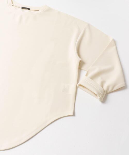 ITEMS URBANRESEARCH(アイテムズ アーバンリサーチ)の「カットジョーゼットロングTシャツ(Tシャツ/カットソー・レディース・チャコールグレー/オフホワイト/ライトカーキ・FREE)」の9枚目の写真