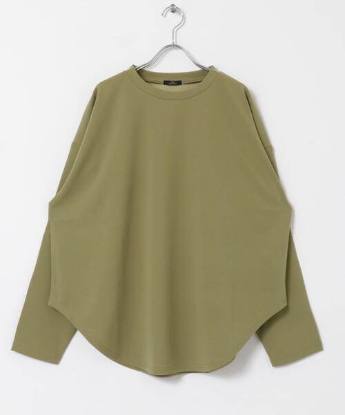 ITEMS URBANRESEARCH(アイテムズ アーバンリサーチ)の「カットジョーゼットロングTシャツ(Tシャツ/カットソー・レディース・チャコールグレー/オフホワイト/ライトカーキ・FREE)」の13枚目の写真