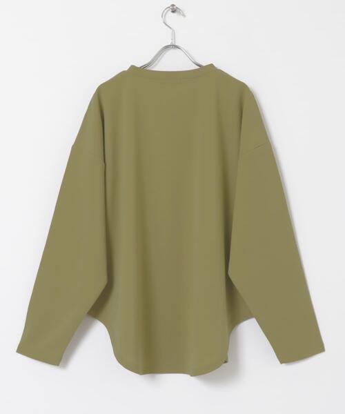 ITEMS URBANRESEARCH(アイテムズ アーバンリサーチ)の「カットジョーゼットロングTシャツ(Tシャツ/カットソー・レディース・チャコールグレー/オフホワイト/ライトカーキ・FREE)」の15枚目の写真