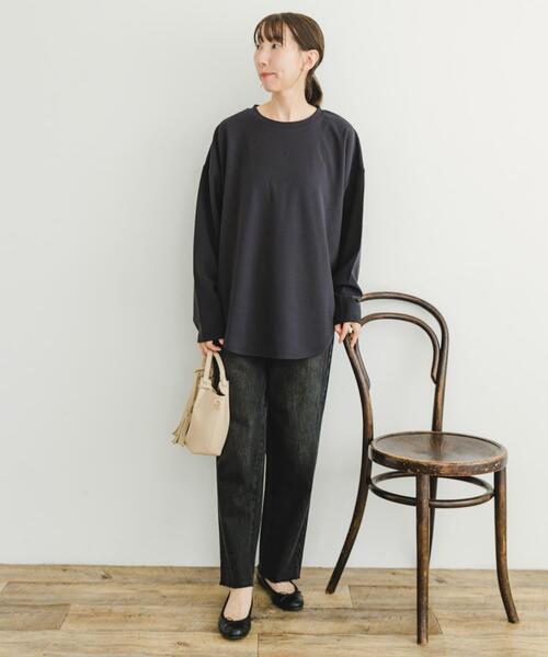 コラージュ　長袖　カットソー　Tシャツ　ホワイト　白　カットジョーゼットロンT セール】ジョーゼットロンTEE/WEB限定（Tシャツ/カットソー）｜COLLAGE