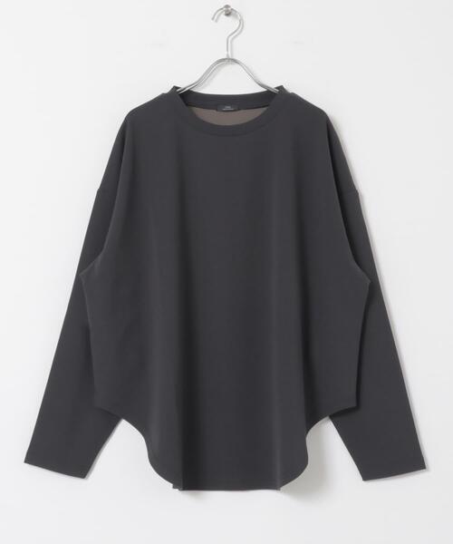 ITEMS URBANRESEARCH(アイテムズ アーバンリサーチ)の「カットジョーゼットロングTシャツ(Tシャツ/カットソー・レディース・チャコールグレー/オフホワイト/ライトカーキ・FREE)」の18枚目の写真