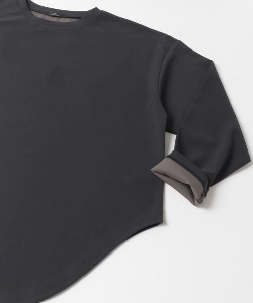 ITEMS URBANRESEARCH(アイテムズ アーバンリサーチ)の「カットジョーゼットロングTシャツ(Tシャツ/カットソー・レディース・チャコールグレー/オフホワイト/ライトカーキ・FREE)」の17枚目の写真